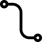 Curved Connector SVG Icon